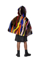 Load image into Gallery viewer, Multicolor Rabbit Cape with Hood
