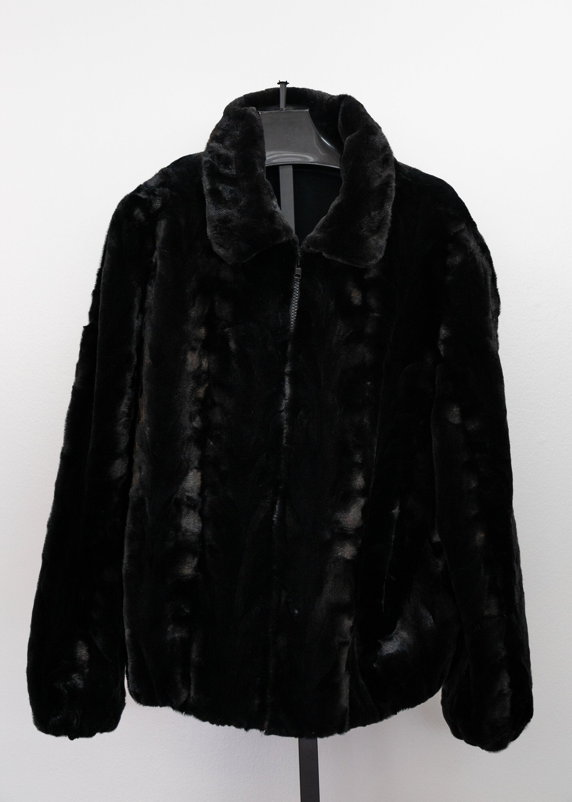 Mens Mink Fur Jacket - Golden Mink Bomber Style