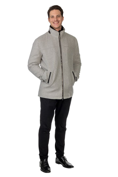 Men's Gray Cashmere Jacket