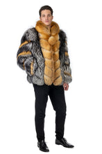 Load image into Gallery viewer, Men&#39;s Natural Silver and Red Fox Jacket
