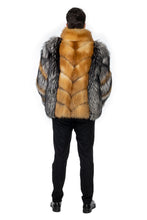 Load image into Gallery viewer, Men&#39;s Natural Silver and Red Fox Jacket
