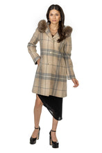 Load image into Gallery viewer, Plaid Wool Parka with Hood
