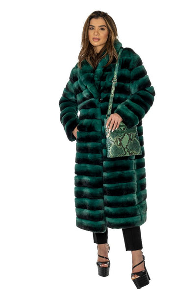 Green Dyed Rex Rabbit Coat