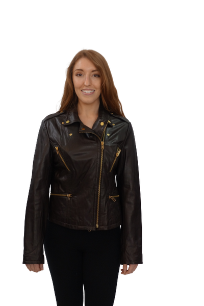 Brown Lambskin Leather Jacket