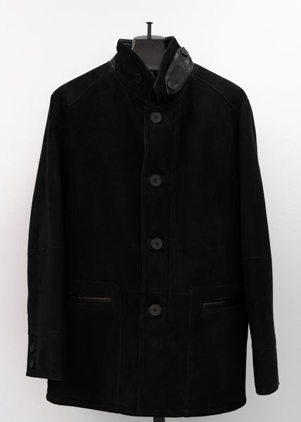 Men's Black Suede Merino Jacket
