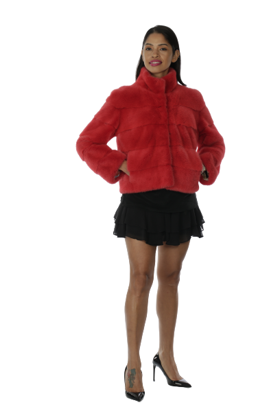 Red Dyed Mink Jacket