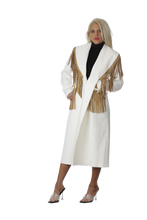 Load image into Gallery viewer, White Loro Piana Wool Coat with Fringes

