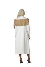 Load image into Gallery viewer, White Loro Piana Wool Coat with Fringes
