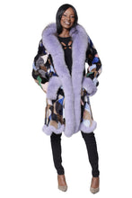 Load image into Gallery viewer, Multicolor Mink Section 7/8 swing with purple dyed Fox
