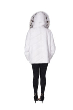 Load image into Gallery viewer, White Mink Parka with Cat Lynx
