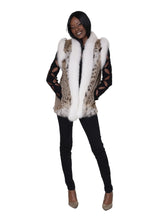 Load image into Gallery viewer, Cat Lynx Vest with White Fox
