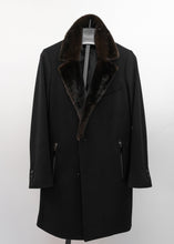 Load image into Gallery viewer, Loro Piana Men&#39;s wool coat with mink collar
