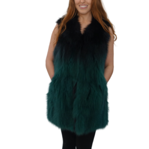 Green & Black Fox Vest
