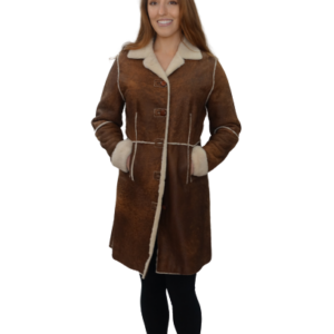 Brown Shearling 3/4 Coat