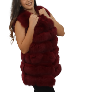 Burgundy Fox Vest
