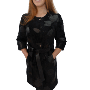 Black Calfskin Stroller with Black Leather