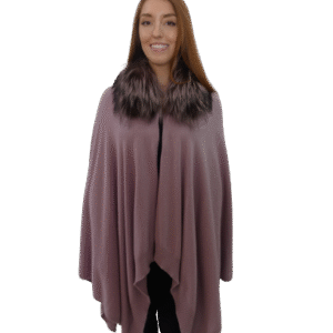 Fabric Cape with Raccoon Collar