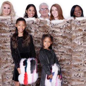 Cat Lynx Blanket with White Fox Trim