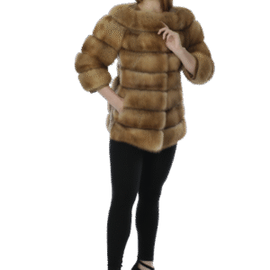 Golden Sable Jacket with Python Trim