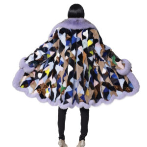 Multicolor Mink Section 7/8 swing with purple dyed Fox