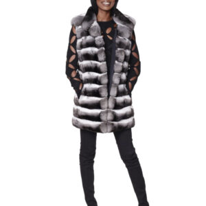 Natural Chinchilla Long Vest