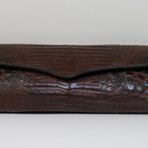Brown Crocodile clutch