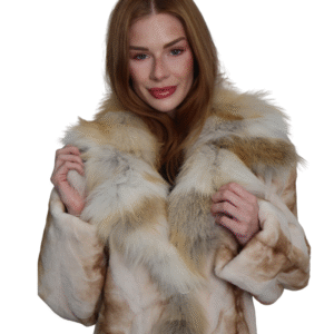 Sheared Mink Jacket w/Golden Island Fox